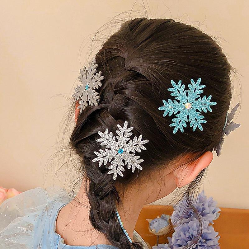 Открытка для волос Snow Snow, новая детская заколка для волос, аксессуары для волос принцессы Эльзы, боковая заколка для девочек, заколка для маленькой девочки