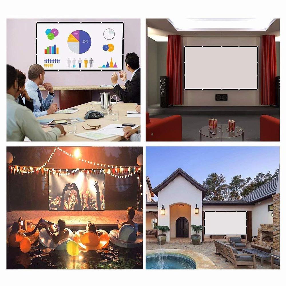 Portable Outdoor Foldable Projector Screen with Stand for Camping