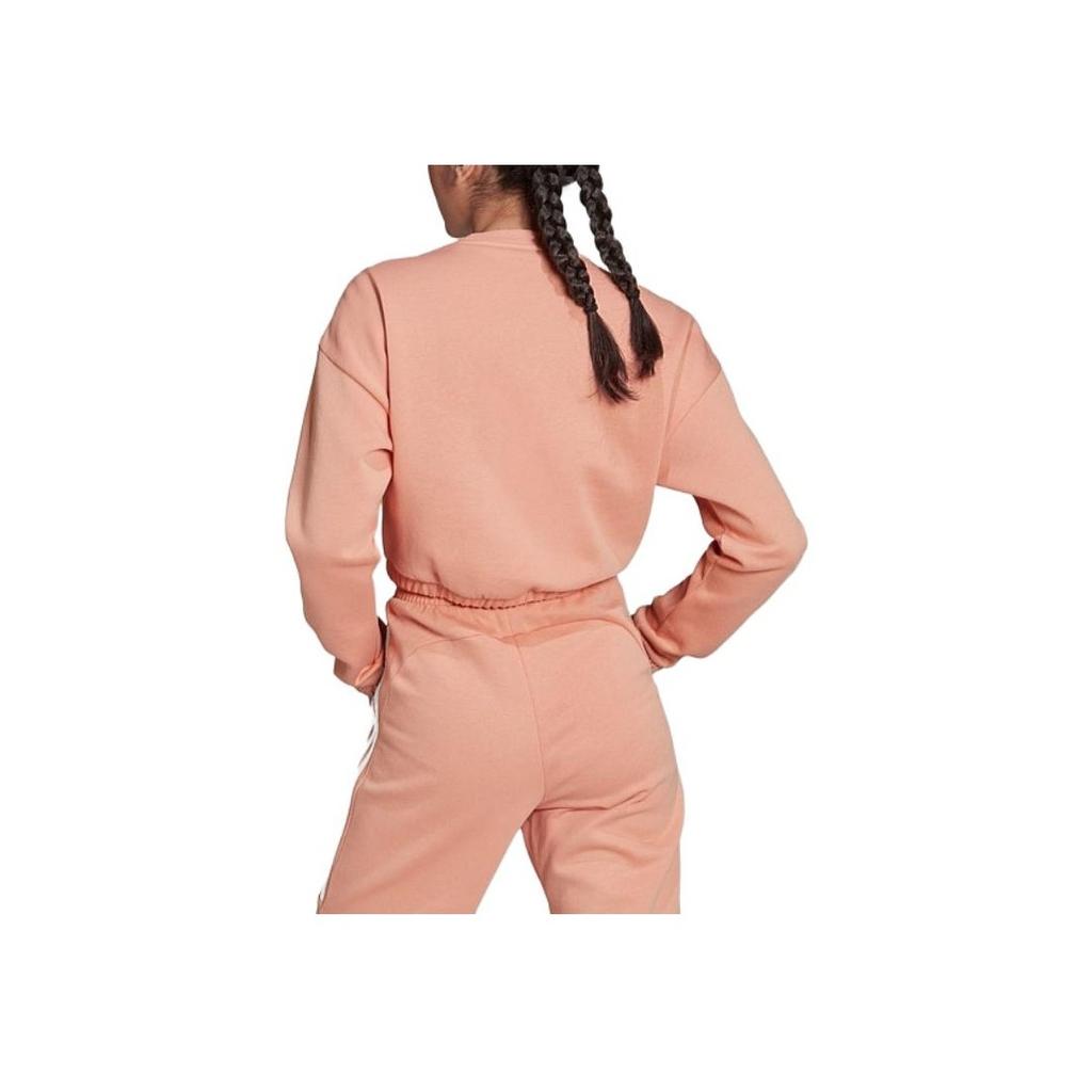 Adidas Свободный крой свитшот с круглым вырезом и логотипом, женские топы, розовый HC2920