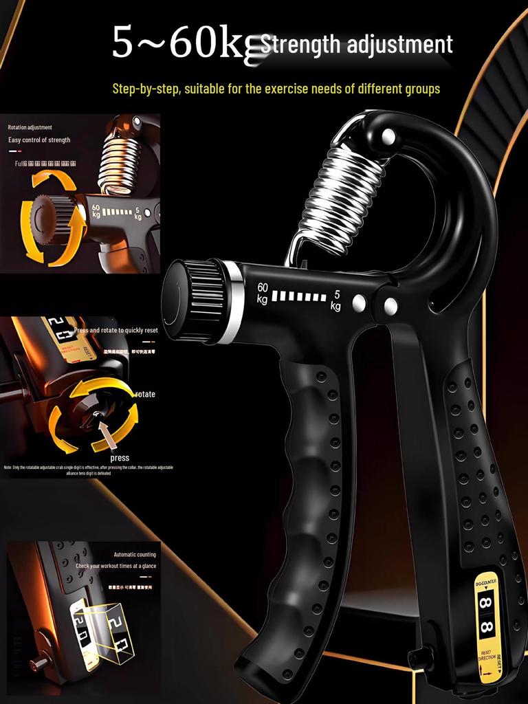 Hand Grip Strength Trainer Set: 5-Piece Kit for Finger Exercise, Rehabilitation, and Muscle Building