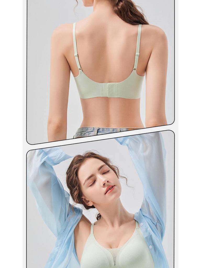 Soft Support Seamless Bra for Young Women - Wire-Free, Light Color, Thin Cup