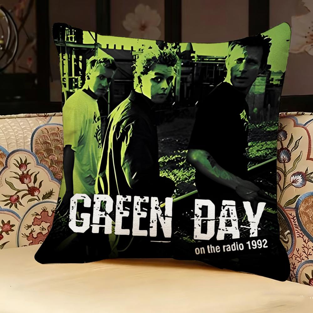 GGreen ROCK Day BAND Pillow Case Pillowcase Doublesided Printed Sofa Cushion Bedroom Headboard Pillow
