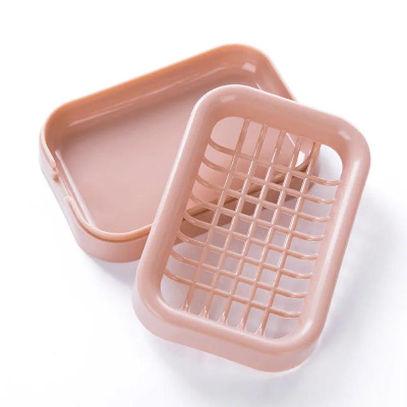 1PC Soap Holder Double-layer Bathroom Accessories Plastic Shower Soap Dish Non-slip Draining Tool Drainage Soap Box