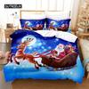 Комплект постельного белья «Рождественские сани», комплект постельного белья с 3D-принтом, комплект постельного белья с цифровой печатью, комплект постельного белья размера «queen size», модный дизайн
