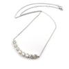 [M7261] - White 'Sissi' Silver Necklace