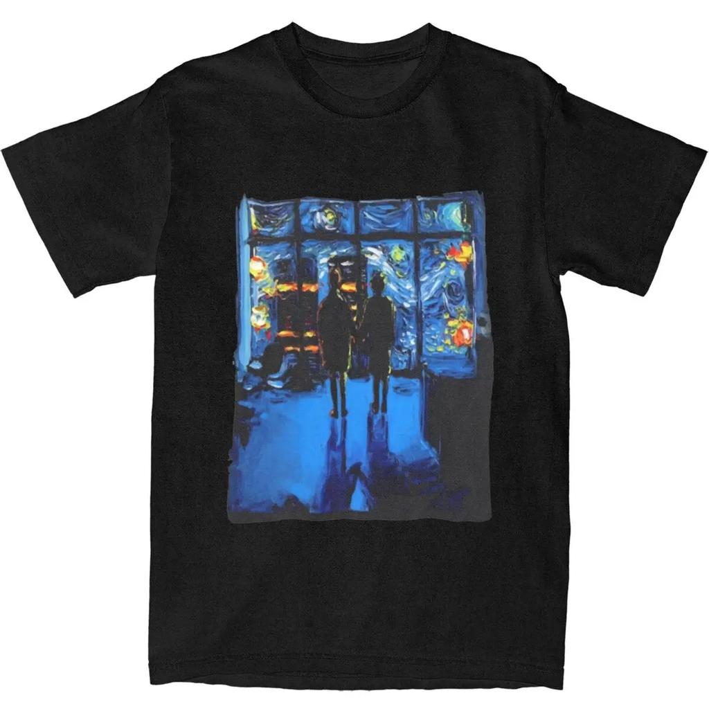 Летняя мужская женская рубашка Fight Club Van Gogh, аксессуары, хлопковые топы, футболки, потрясающие футболки