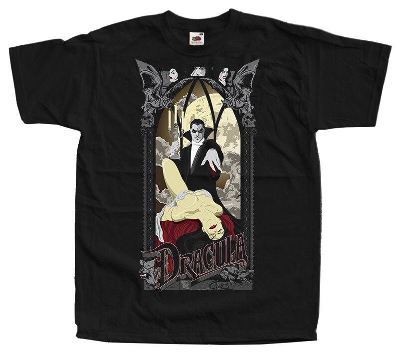 Дракула V45 Кристофер Ли постер фильма черная футболка унисекс