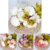Peony Faux Flower Pack Of 13 With Silk Material For Interior Design And Photography