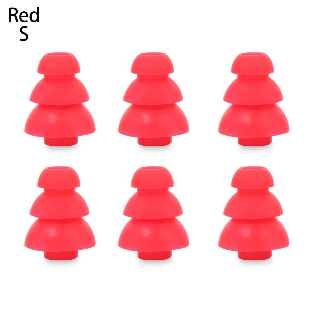 6 шт. Мягкие сменные амбушюры для наушников, силиконовые насадки, трехслойные накладки для наушников