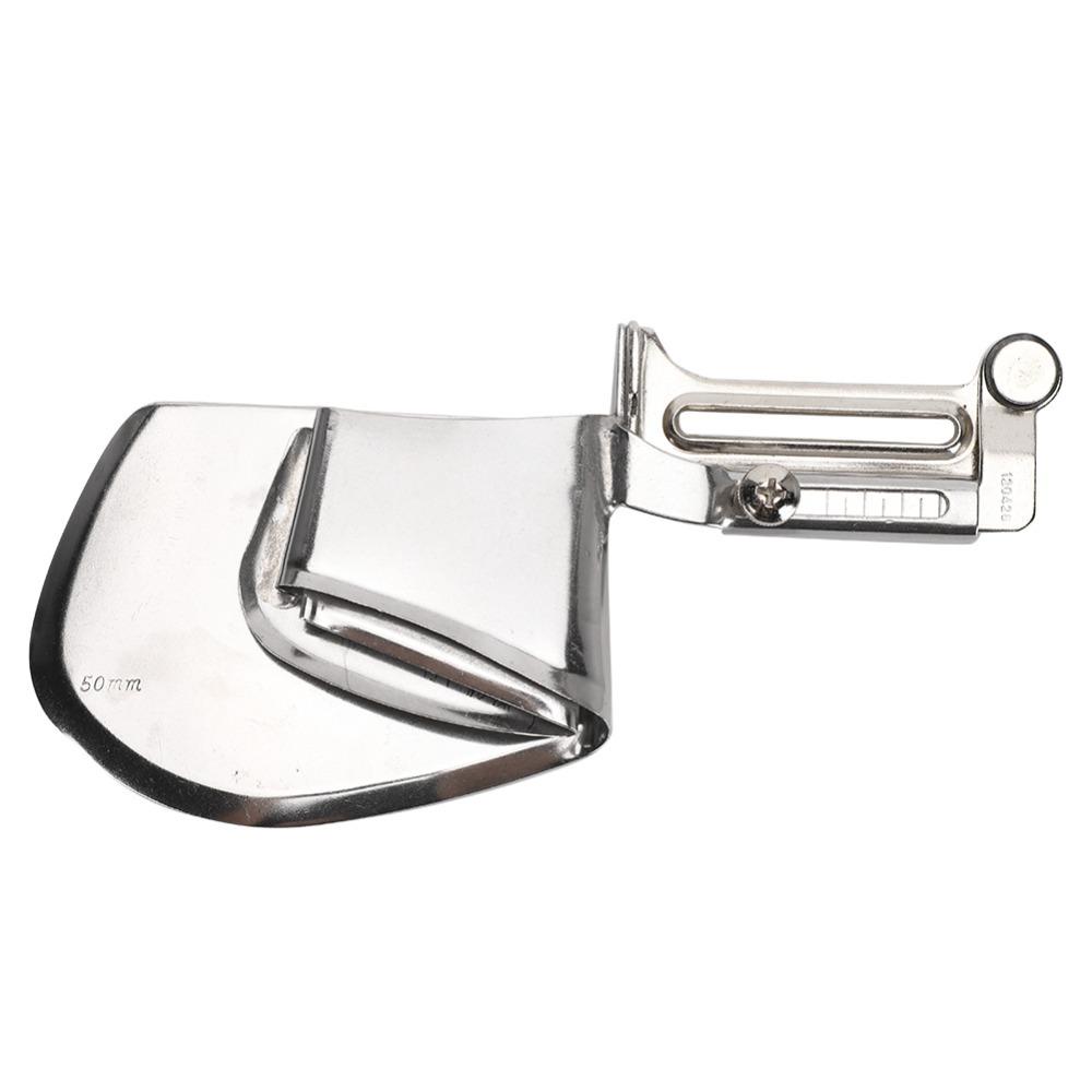 Приспособление для подгибки с подгибом (руликом) для швейной машины, прижимная лапка для подгибки косой бейкой, регулируемая, с фиксирующим стежком, ширина 4 см, ширина 5 см, подрубочная лапка