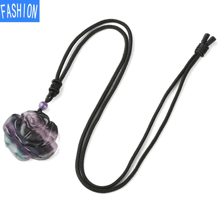 Ожерелье с подвеской в ​​форме лисы из полудрагоценного камня в виде животного