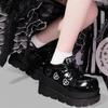 Gothic Chunky Platform Wedges Denim Women Mary Janes Shoes New Y2k Sweet Cute Fashion Women Shoes Pumps Loafers Comfy Shoes