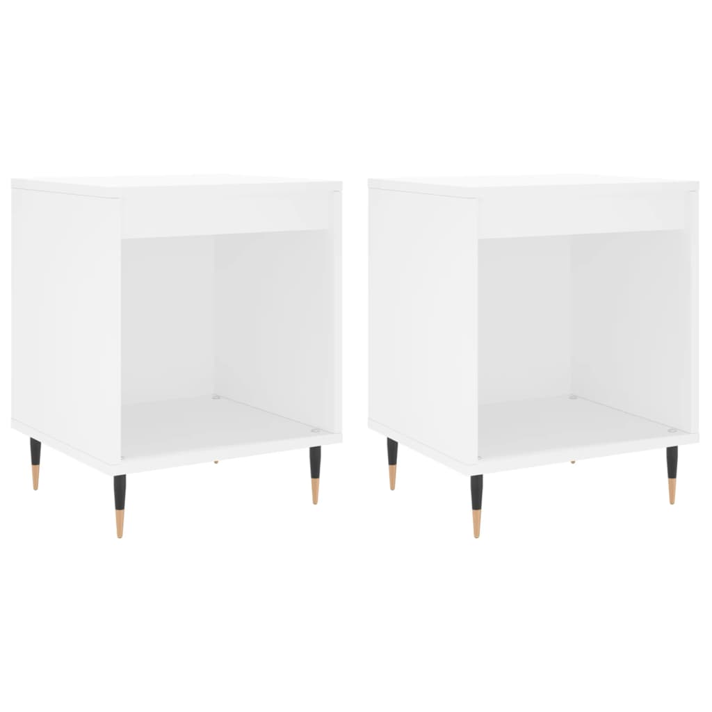 Nightstands 2 pcs White 40 x 35 x 50 cm Engineered Wood