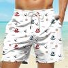 Мужские шорты для плавания Board Shorts Пляжные шорты Купальные шорты На шнурке Эластичные Быстросохнущие Короткие Пляжные Гавайские Повседневные Черные Белые Микроэластичные