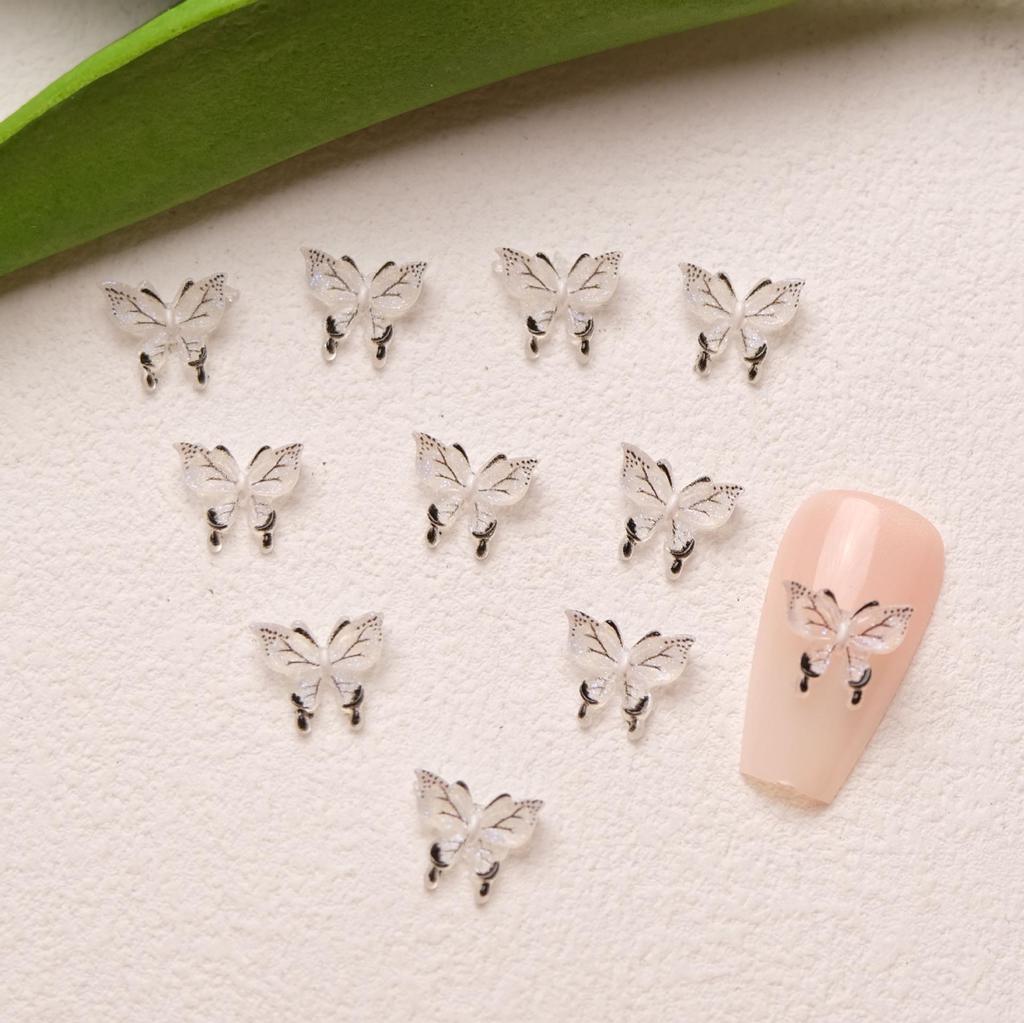 3D светящиеся бабочки для дизайна ногтей и чехол для телефона, аксессуары своими руками