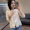 2025 Spring Women's Jacquard Embroidery Lace Shirt – Stylish, Unique, and Trendy