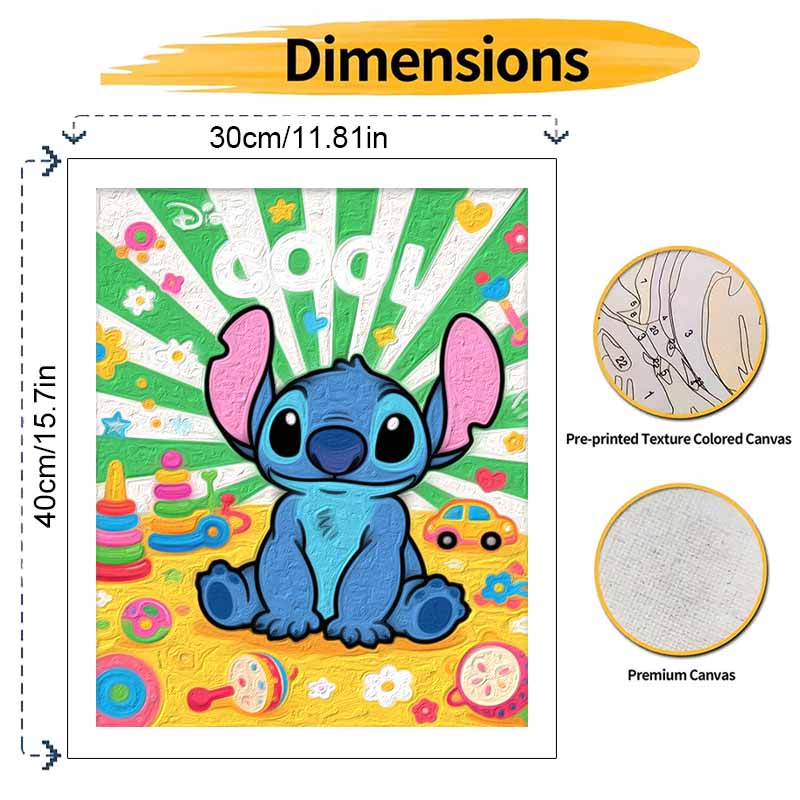 Disney Lilo and Stitch oil painting art kit handmade painting diy home decoration
