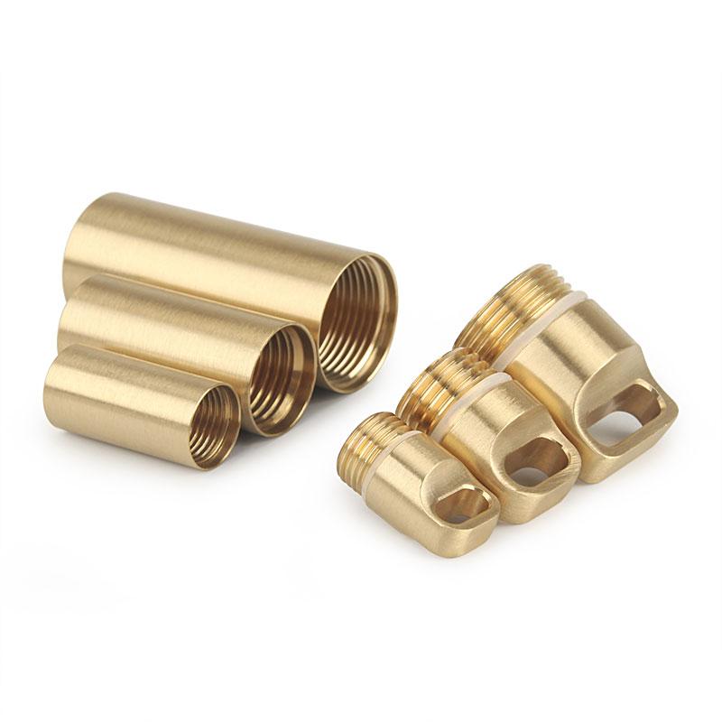S/M/L Brass Waterproof Canister Keychain Bottle Outdoor Camping Tool 4