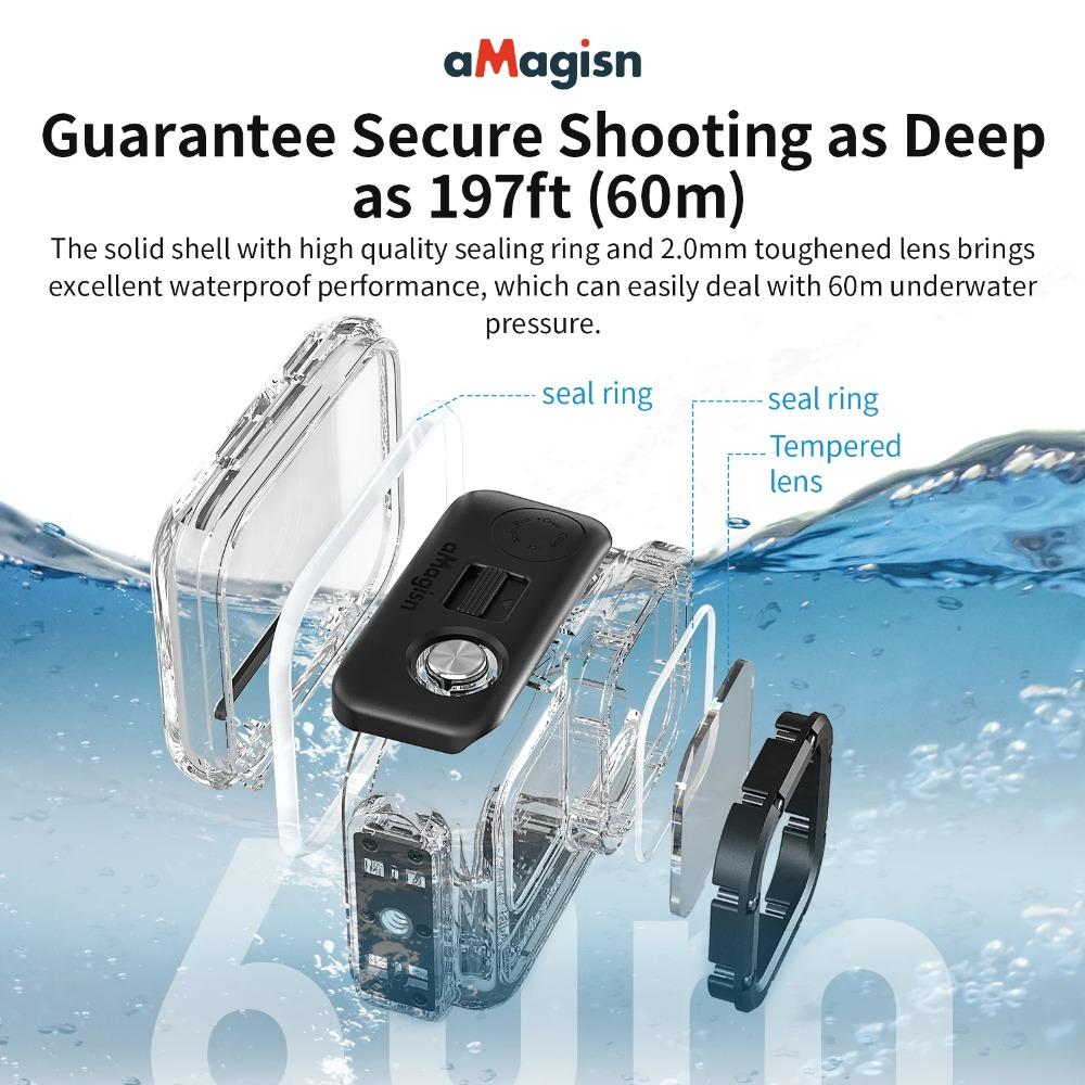 aMagisn 60m Diving Case for Insta360 Ace Pro 2 / AcePro ,197ft Waterproof Shell Protective Housing for AcePro 2 Camera Accessory