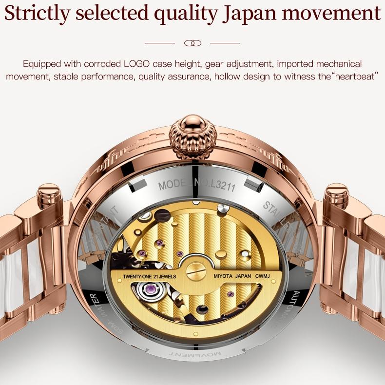 OUPINKE Брендовые часы Модный бренд Diamond Elk Автоматические механические водонепроницаемые женские часы Женские часы