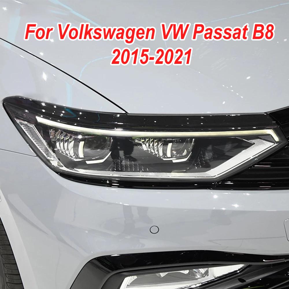 2pcs TPU Sticker Car Headlight Protective Film Headlamp Transparent Black Car Accessories For Volkswagen VW Passat B8 2015-2025