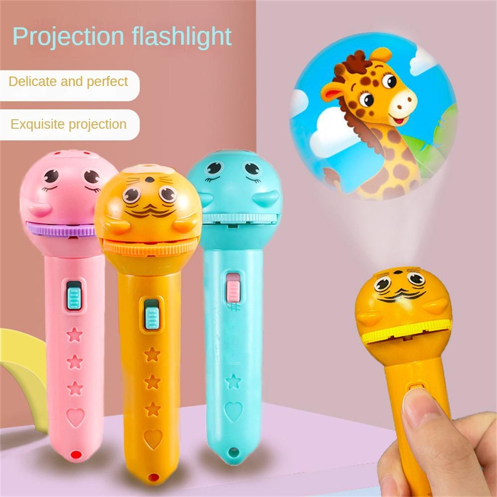 Flashlight Projector Torch Lamp Toy Baby Early Education Cartoon Fun Boys Girls Gifts Toy Luminous Projection Flashlight