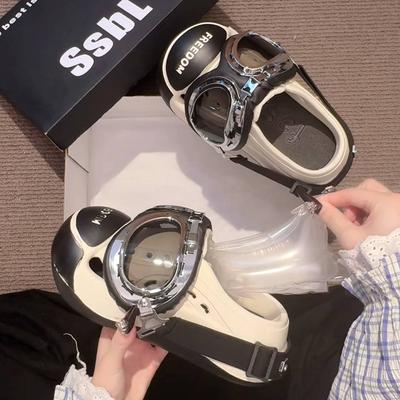 Модная обувь Женские тапочки Летние пантофли Разноцветные сандалии Шлепанцы Сланцы Женские Пляжная мода Мягкая девушка 2025 Сабо Роскошные Mi