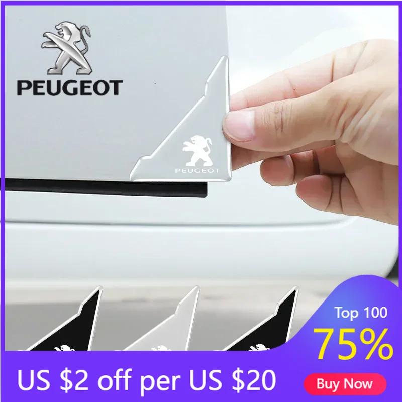 2026 Hot Car Sticker 4Pcs Car Door Corner Cover Anti-Scratch Protection Sticker For Peugeot 408 4008 308 3008 Rifter 5008 508 20