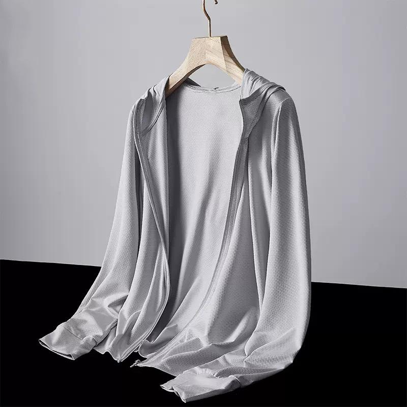 Летняя одежда из ледяного шелка для рыбалки, солнцезащитная одежда для мужчин, дышащая тонкая рубашка с защитой от ультрафиолета, походные куртки, быстросохнущее пальто для пар