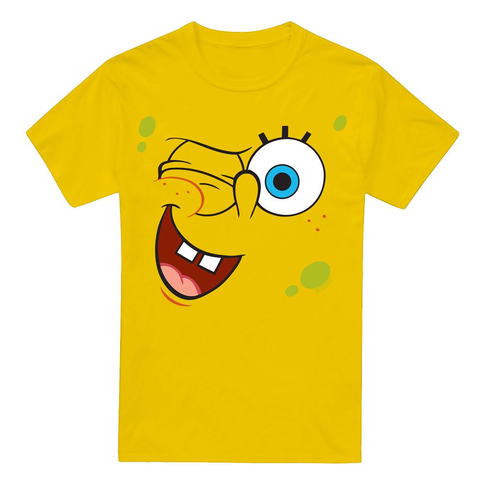 SpongeBob SquarePants Mens Winking Face T-Shirt