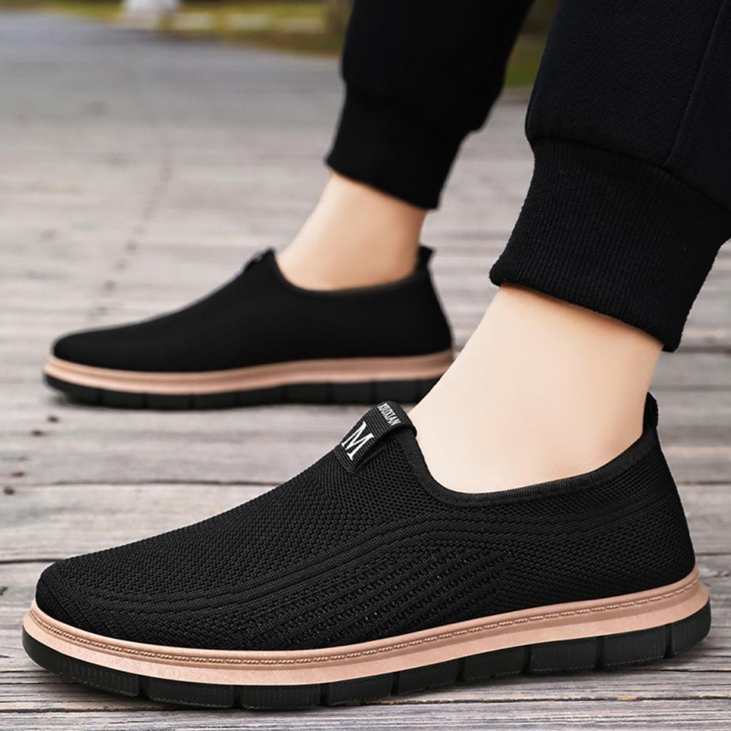 Men's Shoes Summer Breathable New One Foot Cloth Shoes Fly Woven Odorless Feet Versatile Casual Shoes