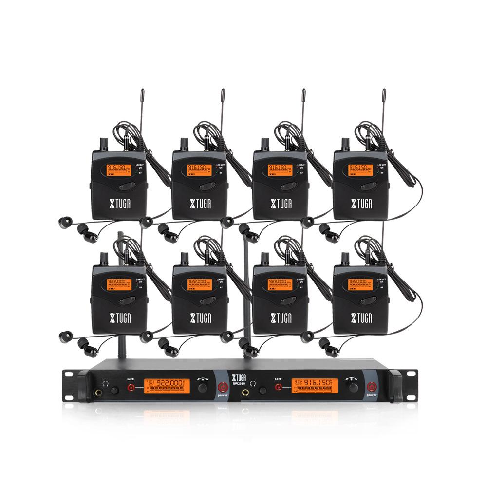 XTUGA RW2080 UHF Двухканальная беспроводная система внутриканального мониторинга с рэковым передатчиком 2U для сцены и записи
