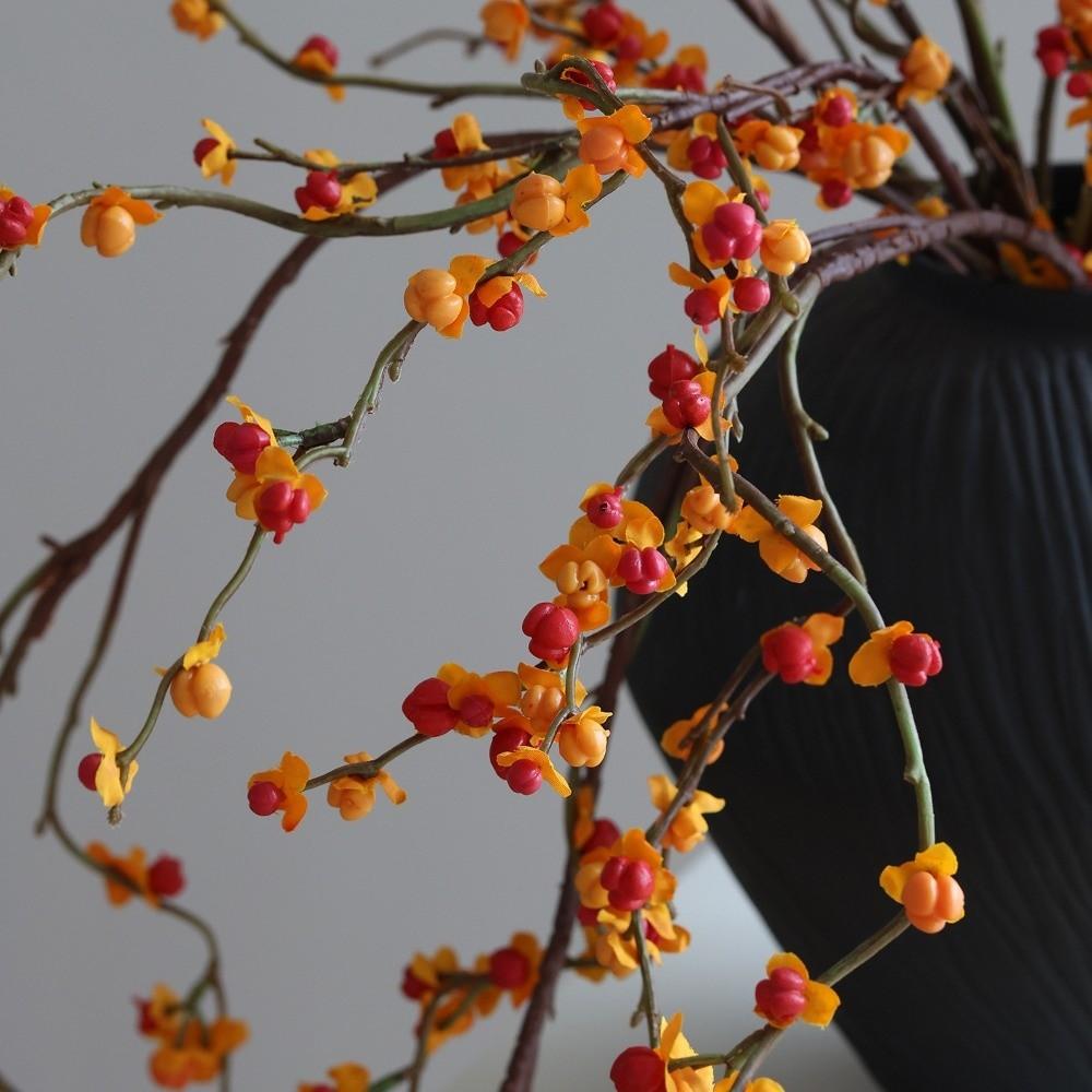 Yellow Flower Fake Flowers Plant Decorative Simulation Tree Branch Home Decor