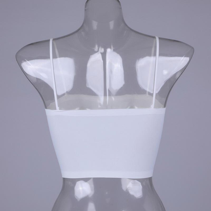 Укороченный топ, женский летний топ на бретельках, сексуальный бюстгальтер, бесшовный ледяной шелк, сексуальные топы без рукавов, черно-белые майки с открытой спиной, камзол