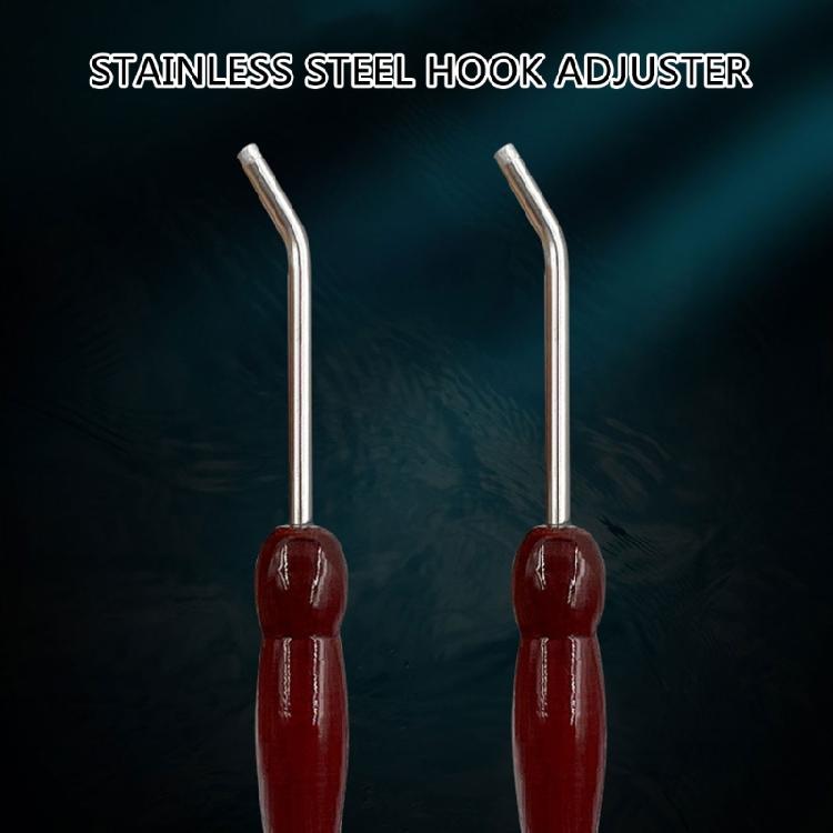 Hook Straightener Squid Jig Hook Adjuster with Wood Handle Sea Fishing Jig Hook Repair Tool Squid Hook Reshaping Tune