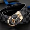 Men's Genuine Leather Belt with G Letter Automatic Buckle - Trendy Business Style for Young Men