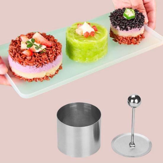 Кольцо для выпечки торта из нержавеющей стали, бесшовное, круглое, формы для муссовых тортов с толкателями и подъемниками, кухонный инструмент для выпечки для домашней пекарни