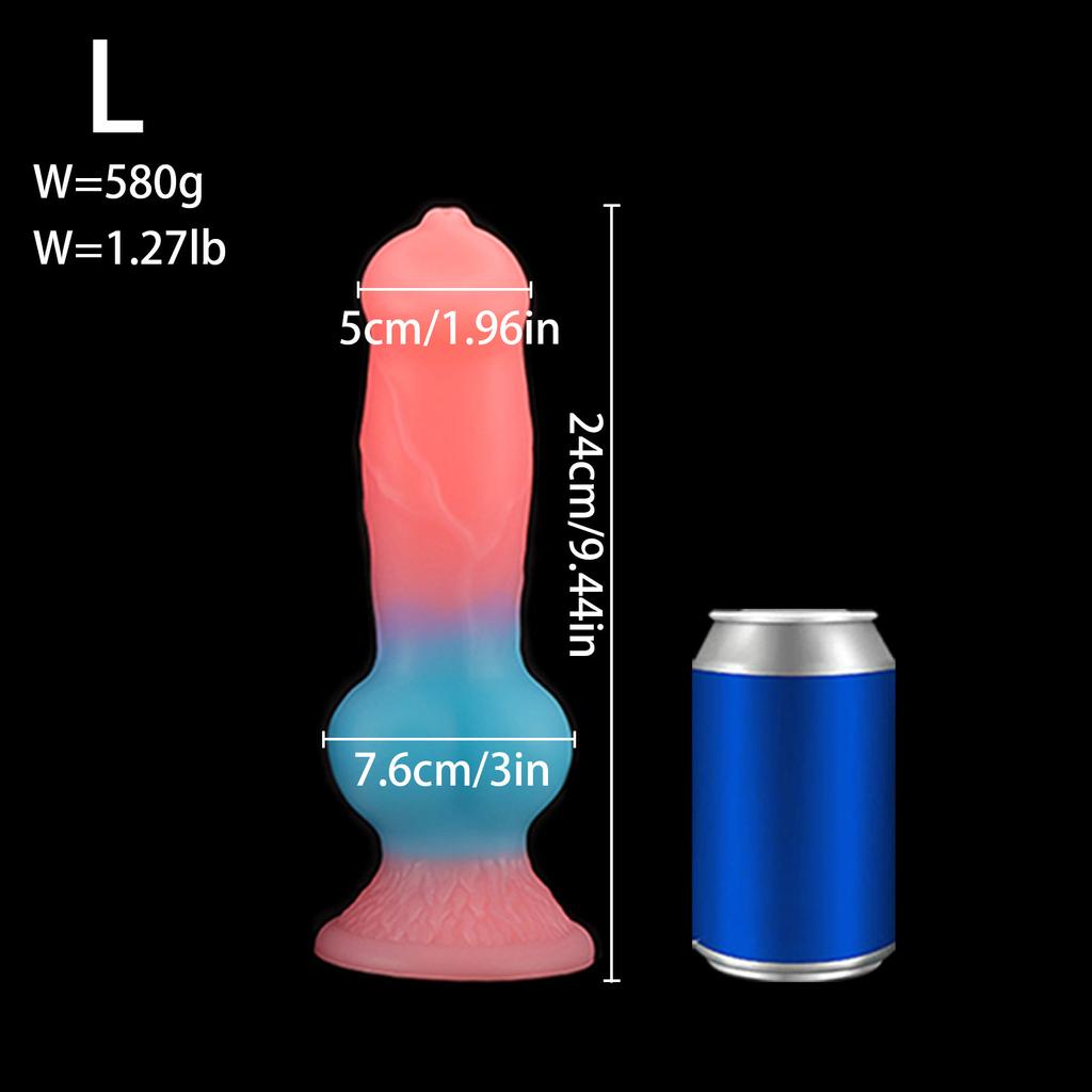 Светящийся большой член собаки имитация пениса в форме животного анальная пробка дилдо для мужчин и женщин SM расширение мастурбация секс-товары