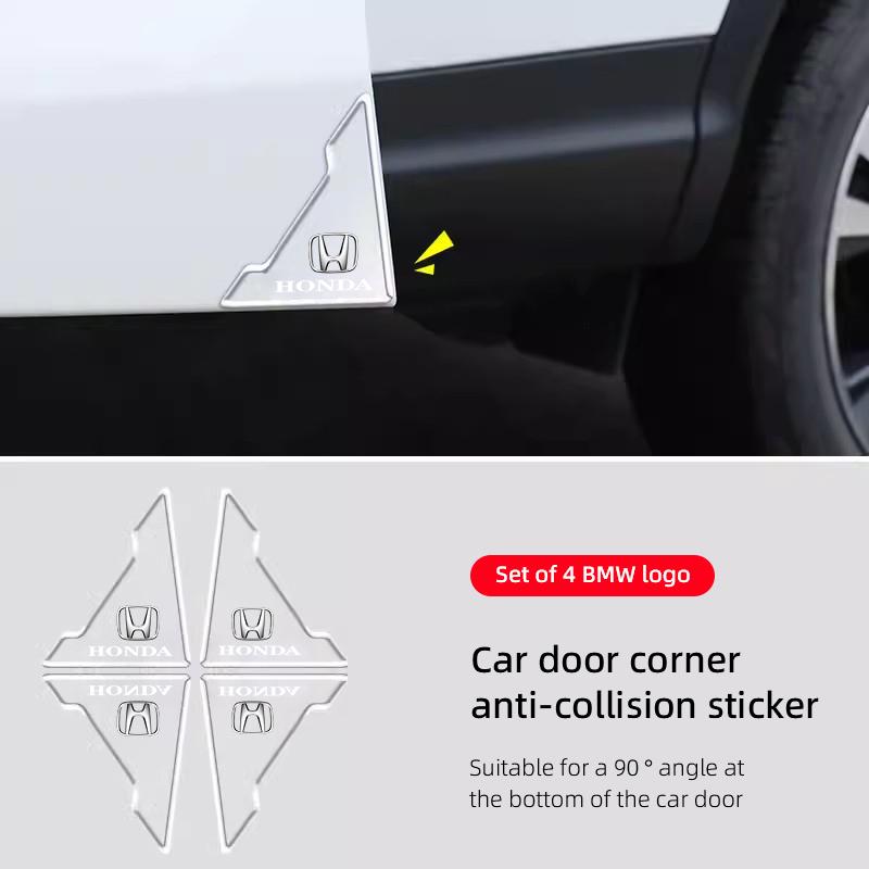 OHR3 4PCS Car Door Anti-collision Corner Protectors Stickers For Honda civic accord fit jazz pilot CRV odyssey passport city shuttle