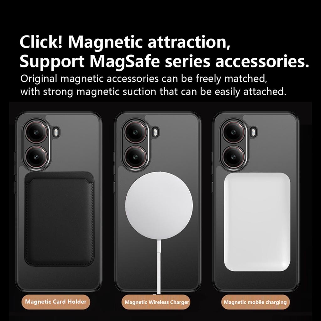 Для Xaiomi POCO X8 Pro Max Чехол Жесткий С Кольцом-Подставкой Магнитный MagSafe Защитная Задняя Крышка Чехол Для POCO X8 X7 Pro Корпус Телефона