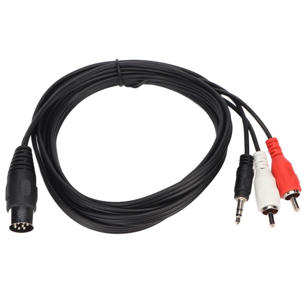 Plug and Play DIN 8Pin Male Audio Lead 5.9ft Audio Connection Cable  Subwoofer Speaker
