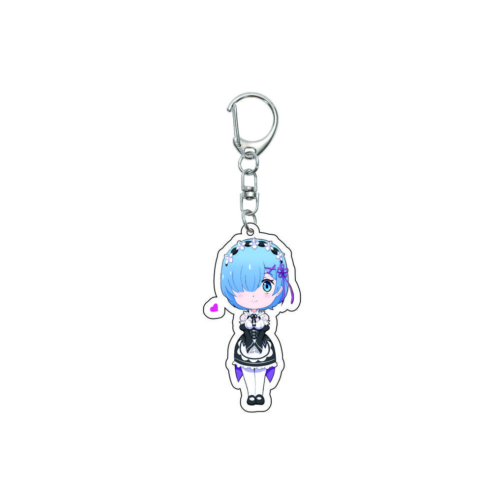 55ММ Аниме Re:ZERO - Начинаю новую жизнь в другом мире Брелок Нацуки Субару Эмилия Брелок Акриловая Модель Пластина Рождественские Подарки