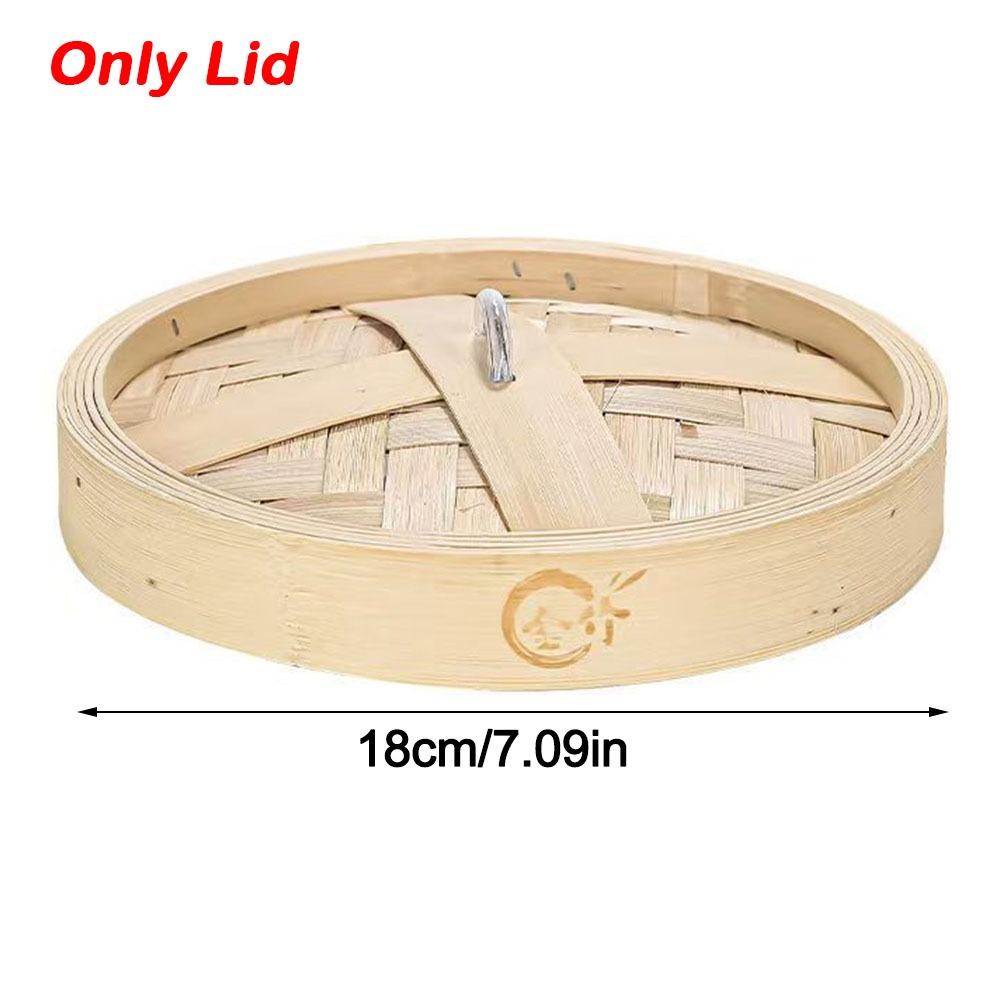 Новая ручная бамбуковая пароварка, штабелируемая, с крышкой, корзина-пароварка, большая вместимость, кухонная посуда, для приготовления клейкого риса