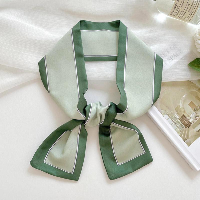 Long Silk Scarf, High-end New Versatile Hair Tie Streamer, Atmosphere Ribbon, Spring and Summer Decorative Scarf, Tied Bag Streamer