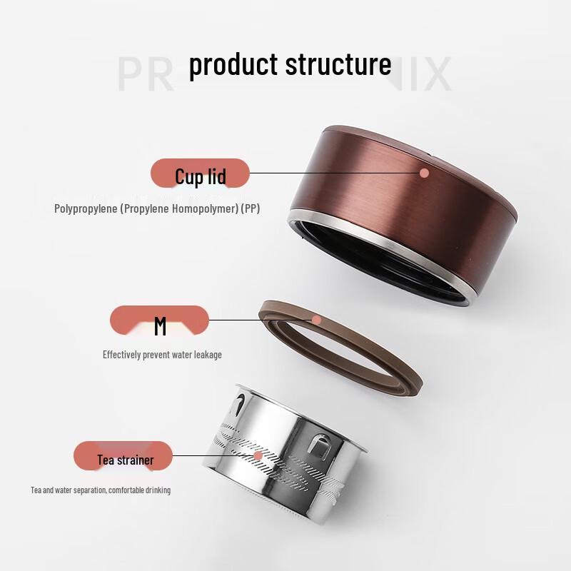 Thermos Двухстенная стеклянная чашка для чая из боросиликатного стекла