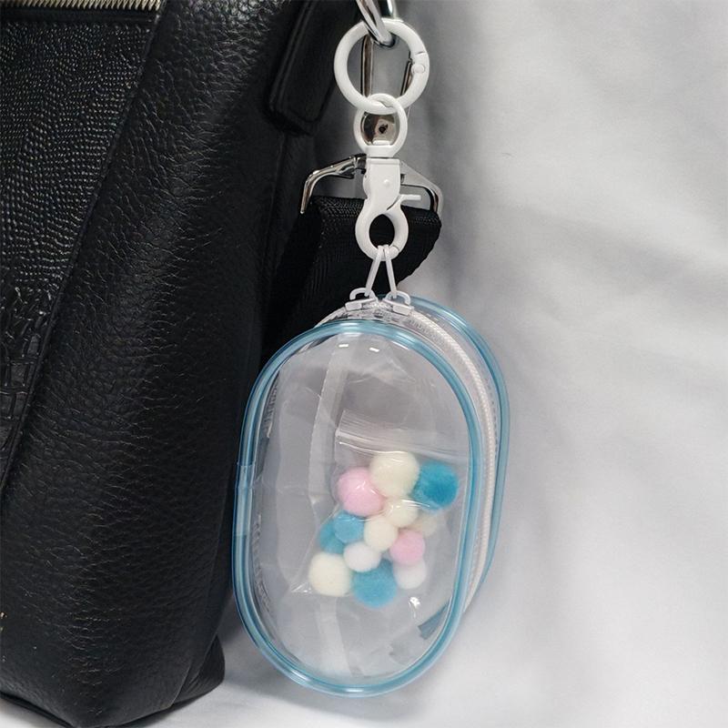 Кукольный дисплей Прозрачный ящик для хранения Мешочек Mystery Box Брелок Сумка Милая кукольная сумка Организация с плюшевым мячом Пылезащитный чехол