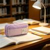 Pastel Color Pen Bag Double Layers Stationery Storage Bag Gift Pencil Pouch  Office