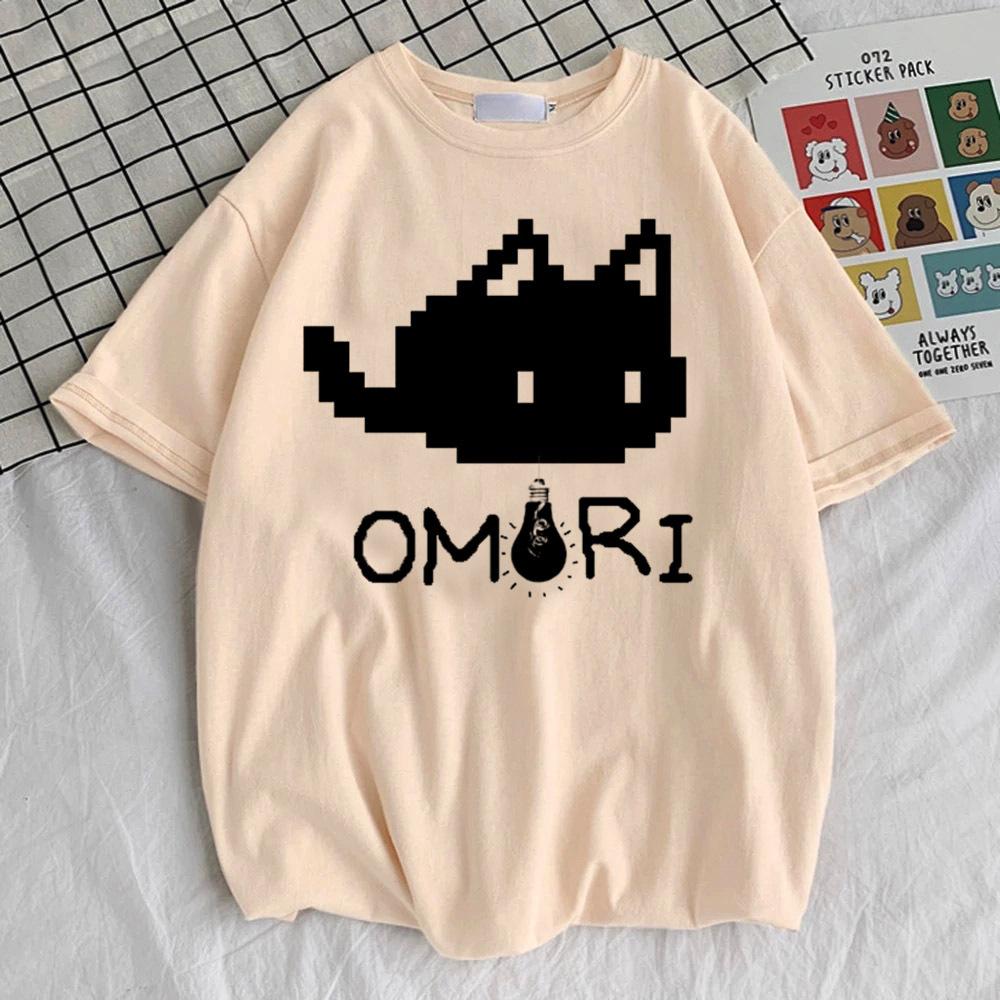 Omori t-shirt teen kawaii Pastel anime Breathable shirt Pastel Comfortable korean clothes streetwear Classic harajuku
