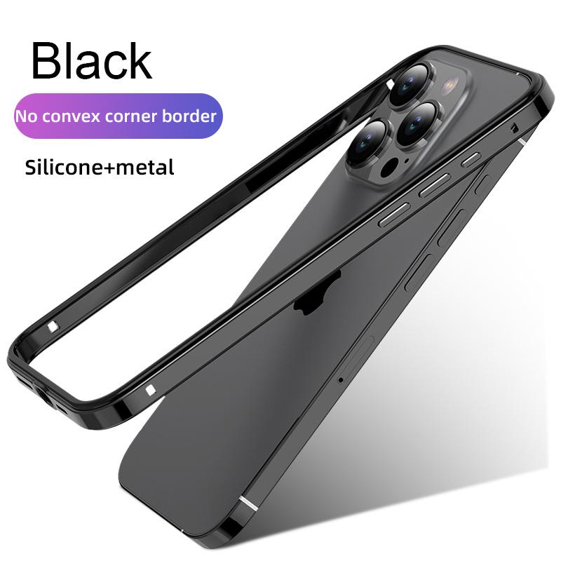 Hybrid Silicone Frame Aluminum Metal Phone Case For iPhone 17 16 15 14 13 12 Pro Max Better Heat Bumper