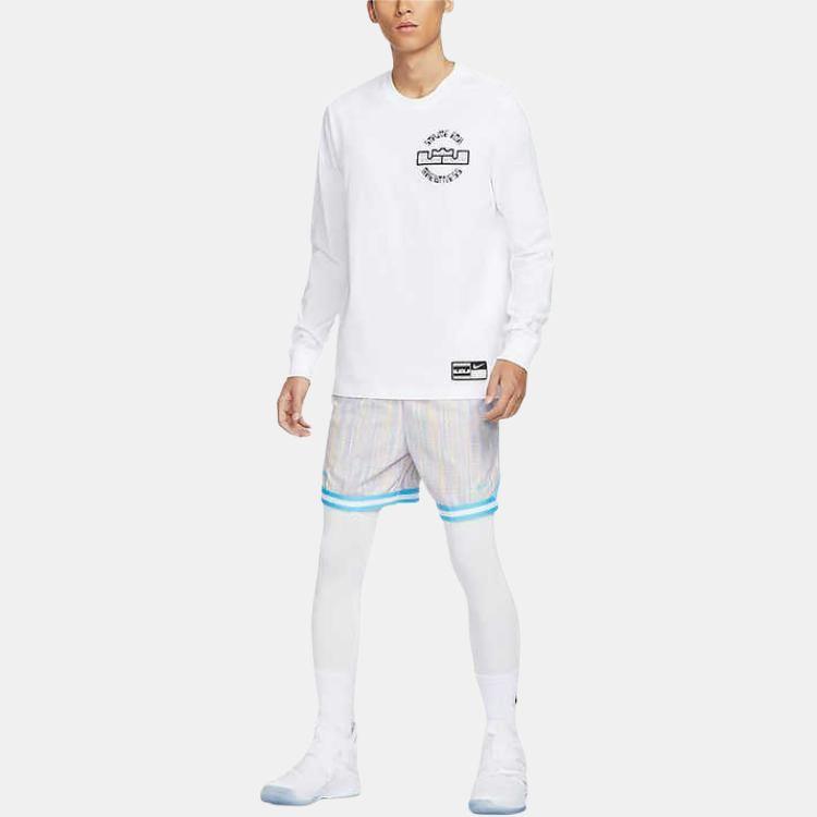 Nike T Shirts Men's White Crew Neck Moderate HF6192-100
